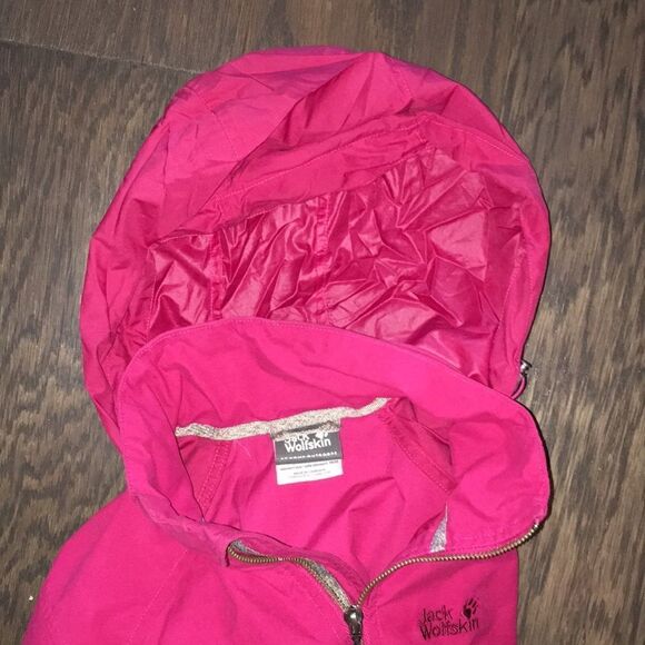 Pink Jack Wolfskin Womens Function 65 Organic Zip Hood Collar Hiking Jacket #899 - Picture 13 of 13